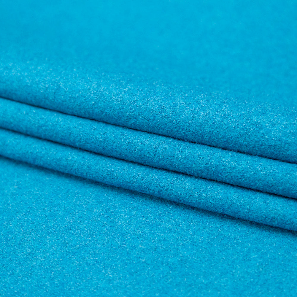 Boiled Wool Coating Fabric - Teal - Ketil Collection Detail
