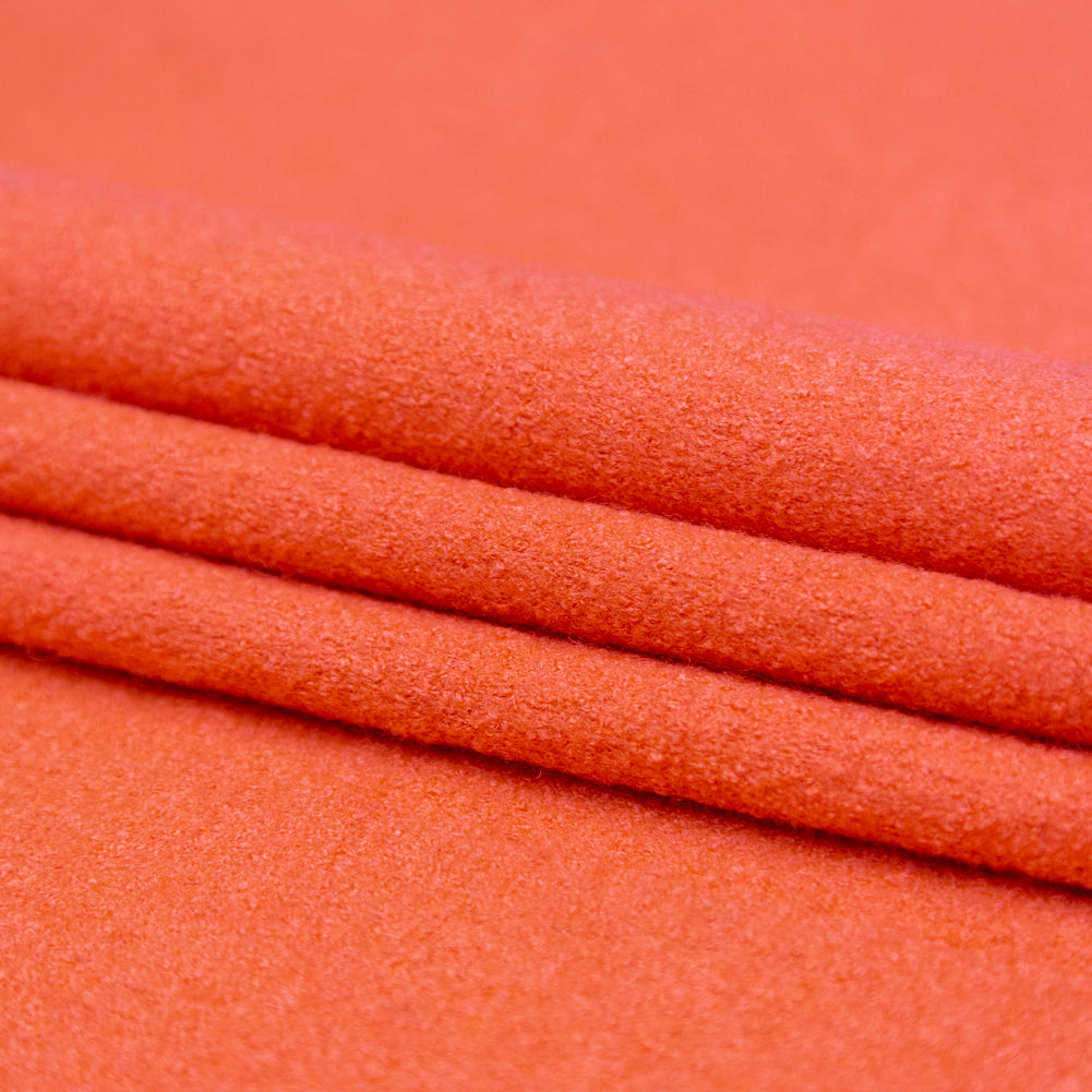 Boiled Wool Coating Fabric - Salmon - Ketil Collection Detail