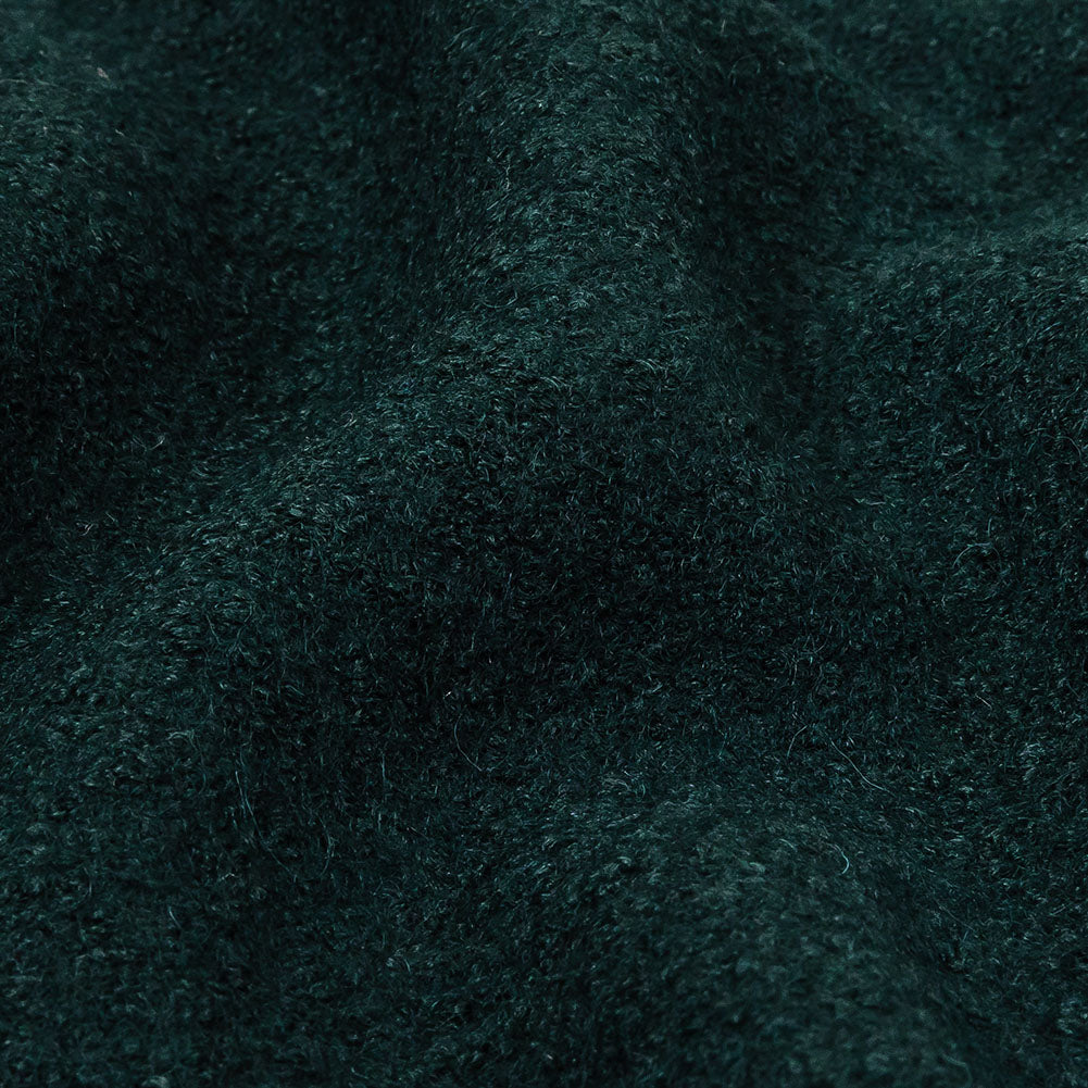 Boiled Wool Coating Fabric - Forest Green - Ketil Collection Folded