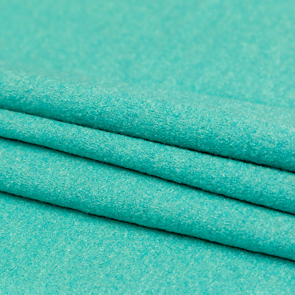 Boiled Wool Coating Fabric - Mint Green - Ketil Collection Detail