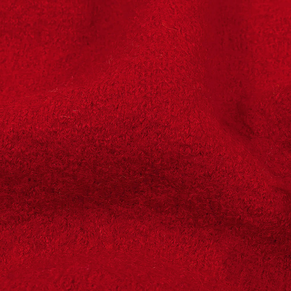 Boiled Wool Coating Fabric - Tango Red - Ketil Collection Folded