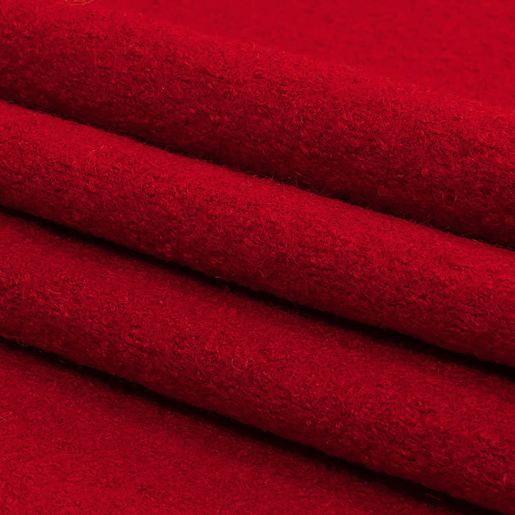 Boiled Wool Coating Fabric - Tango Red - Ketil Collection Full