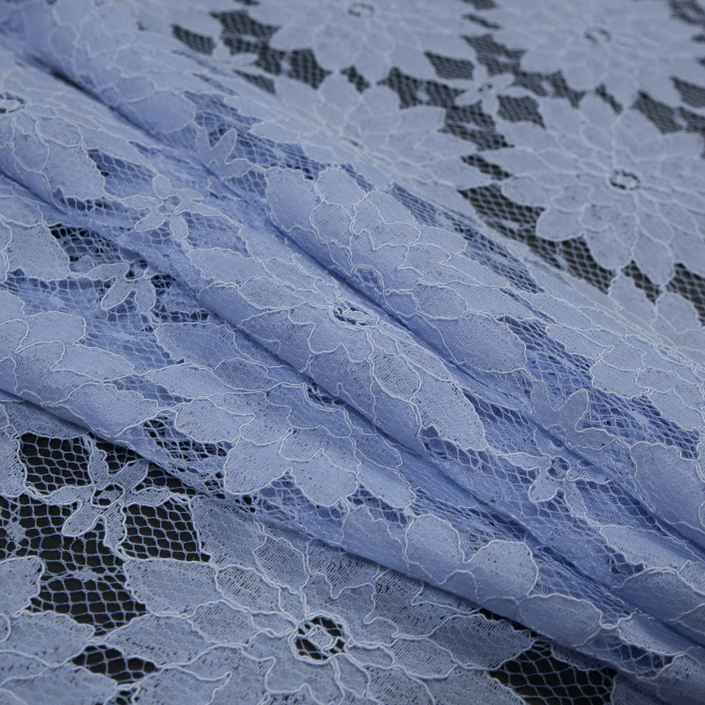 Corded Lace - Periwinkle Floral Detail
