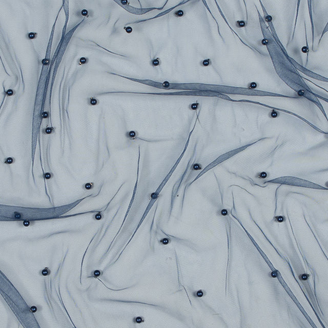 Beaded Tulle - Navy - Sylvie Collection