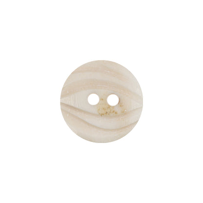 Bone White Etched Horn Coat Button - 25L/16mm