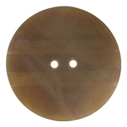 Striped Natural 2-Hole Horn Button - 60L/38mm Detail
