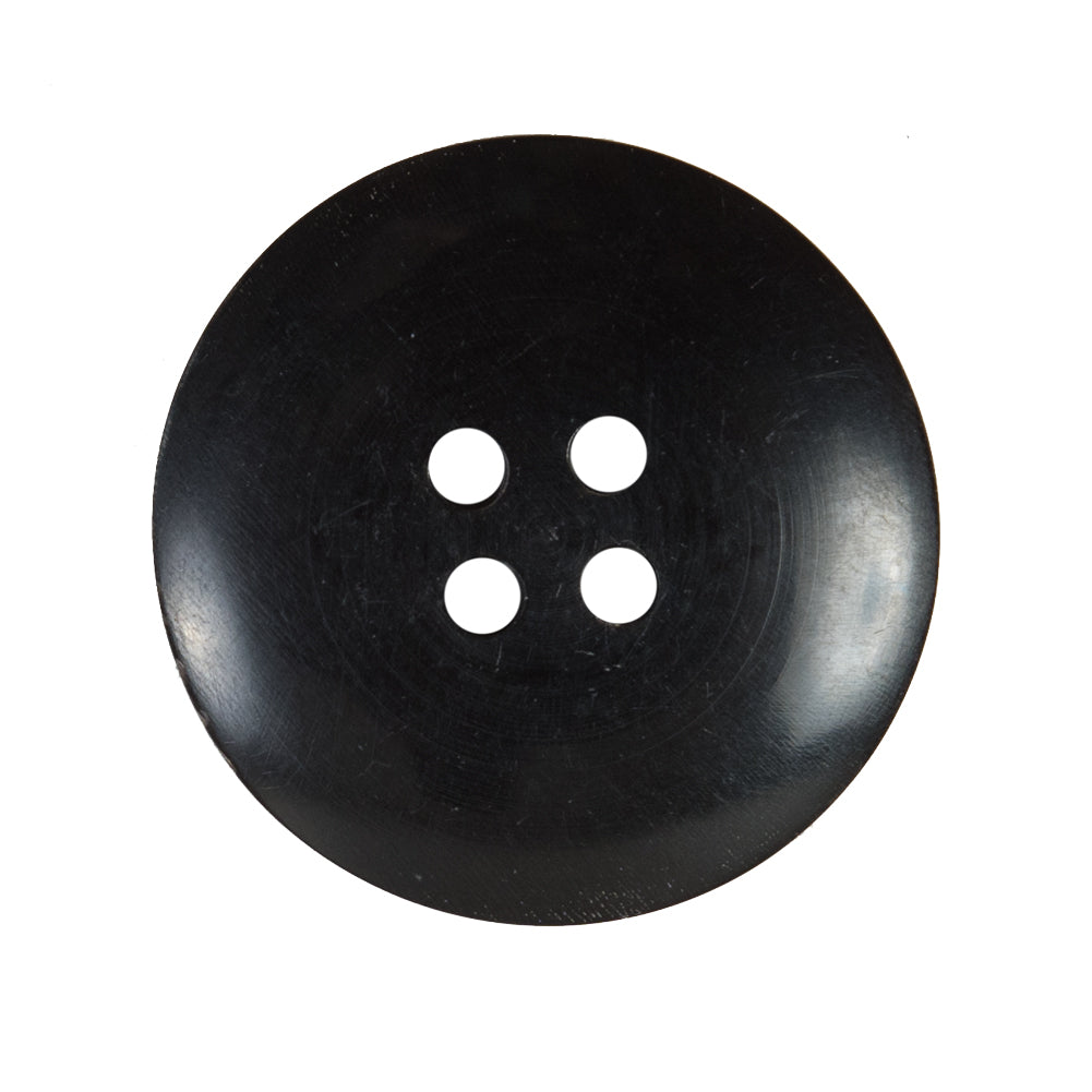 Black and Brown Textural Horn 4-Hole Button - 45L/29mm Detail