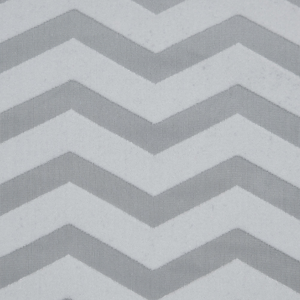Zig Zag Burnout Velour - White Detail