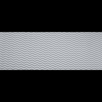 Zig Zag Burnout Velour - White Full
