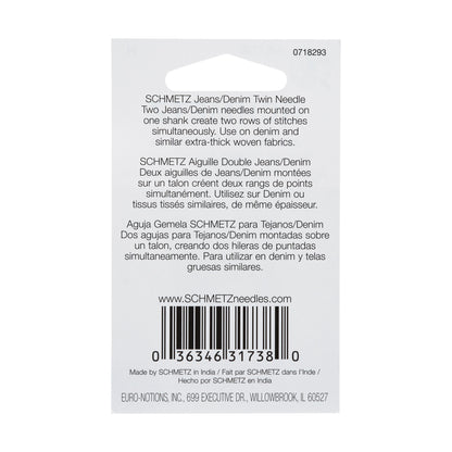 Schmetz Double Denim/Jeans Twin Machine Needle - 4.0/100 - 1 ct