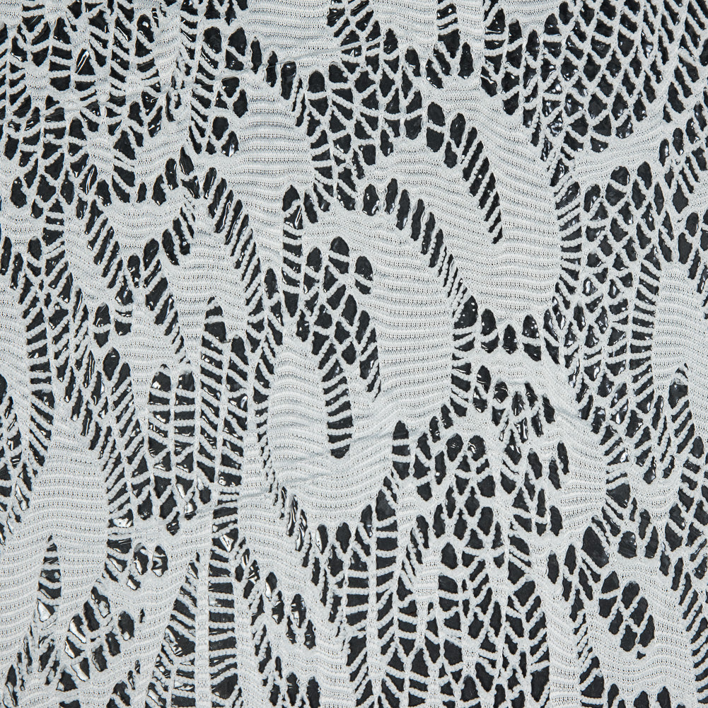Italian White Laminated Crochet Lace Full
