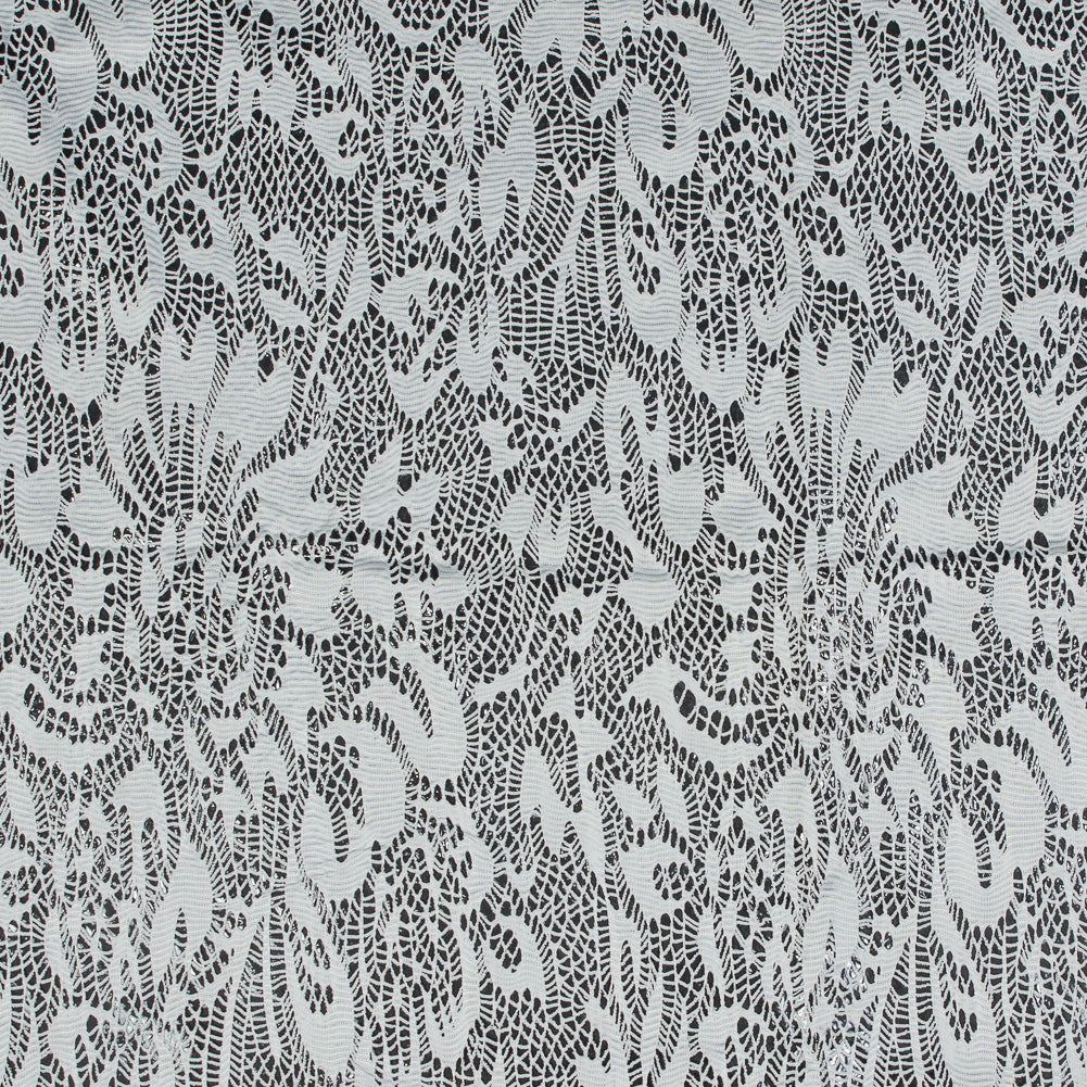 Italian White Laminated Crochet Lace