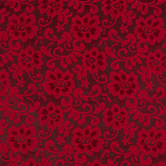 Italian Red Stretch Crochet Lace