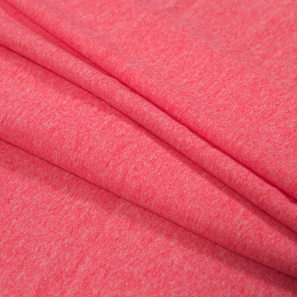 Stretch Performance Jersey - Heathered Neon Coral Folded