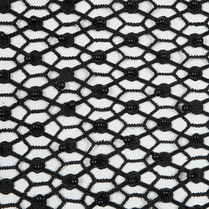 Guipure Lace with Beads - Black Webs Full
