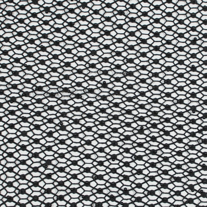 Guipure Lace with Beads - Black Webs