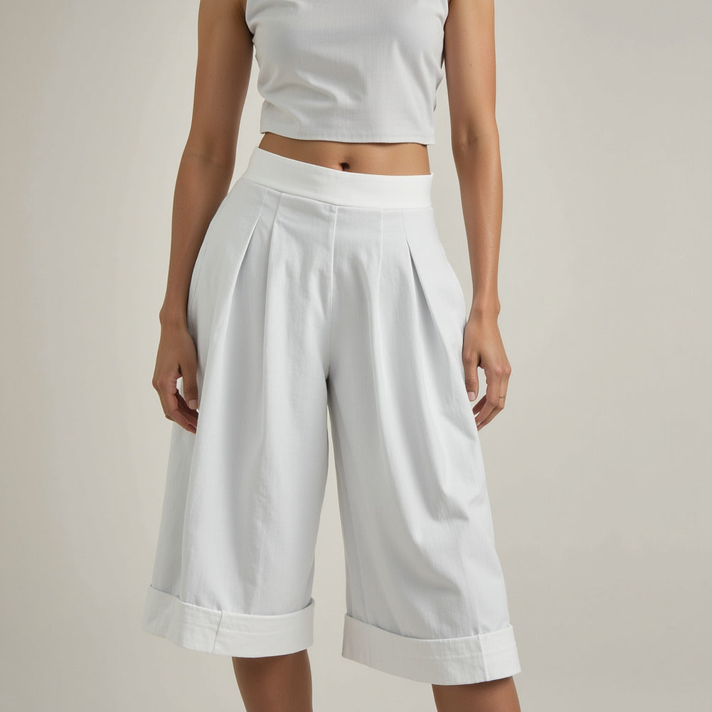 Stretch Linen Woven - White - Asturias Collection - Editorial