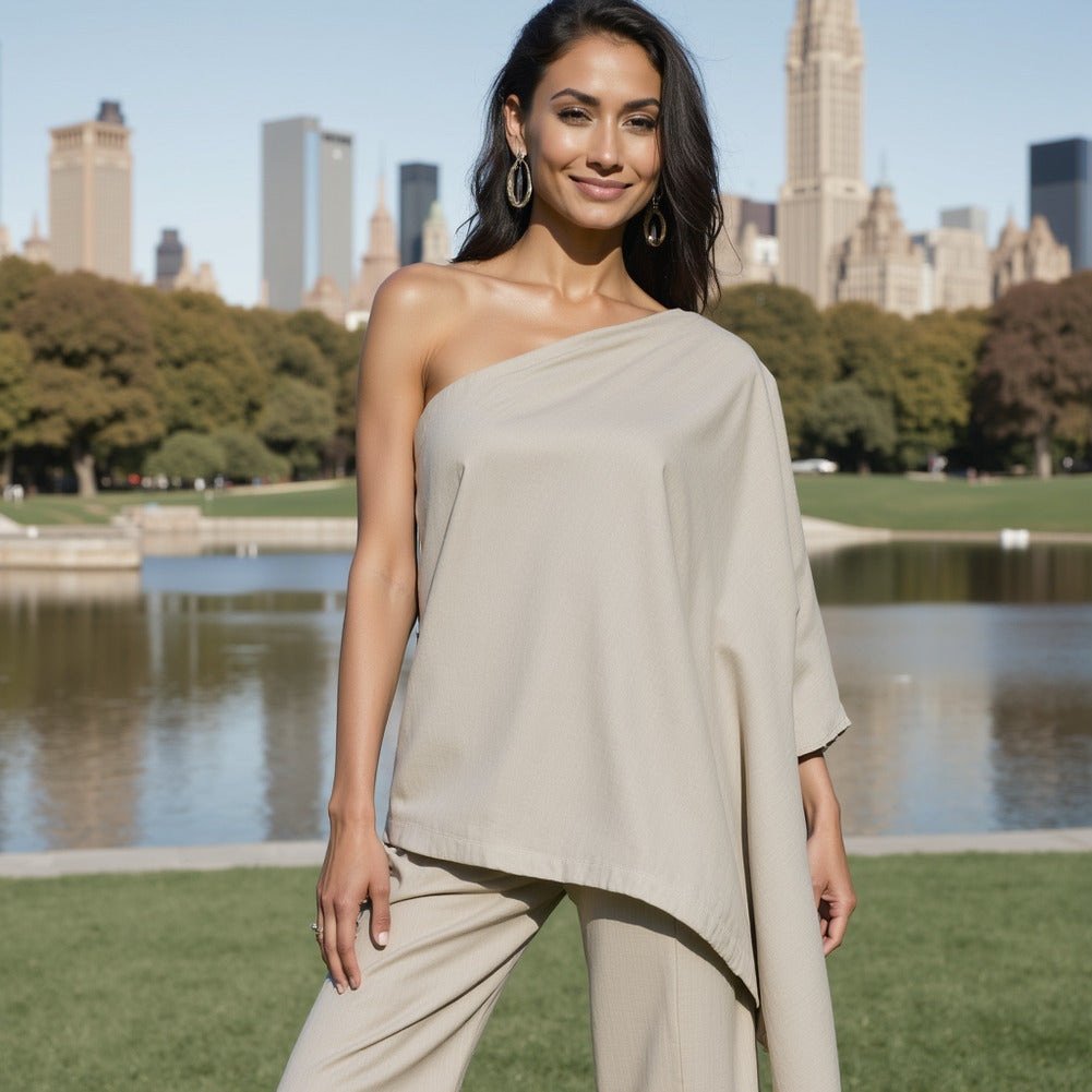Stretch Linen Woven - Light Oatmeal - Asturias Collection - Editorial