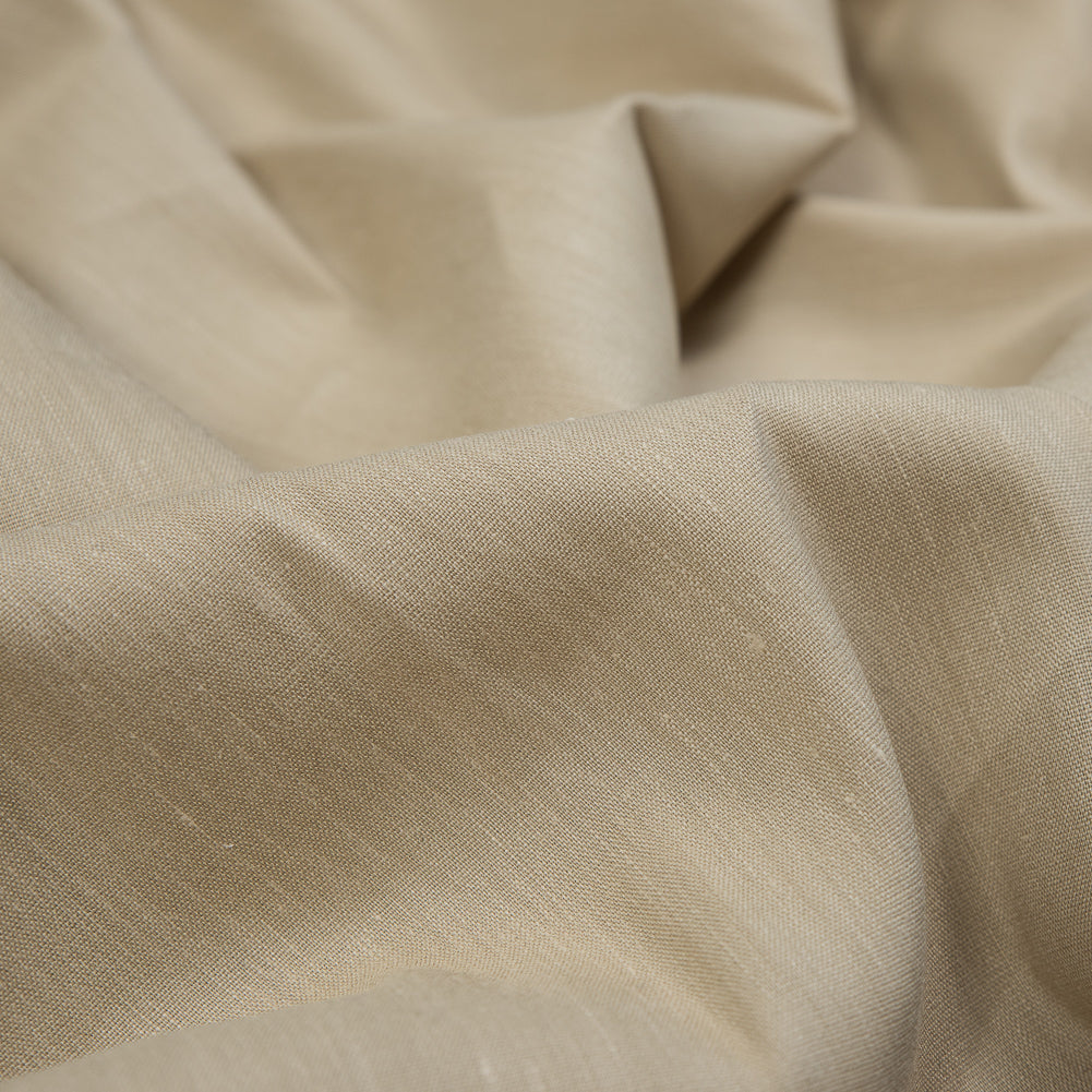 Stretch Linen Woven - Khaki - Asturias Collection - Detail