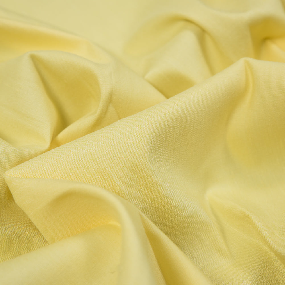 Stretch Linen Woven - Canary Yellow - Asturias Collection - Detail