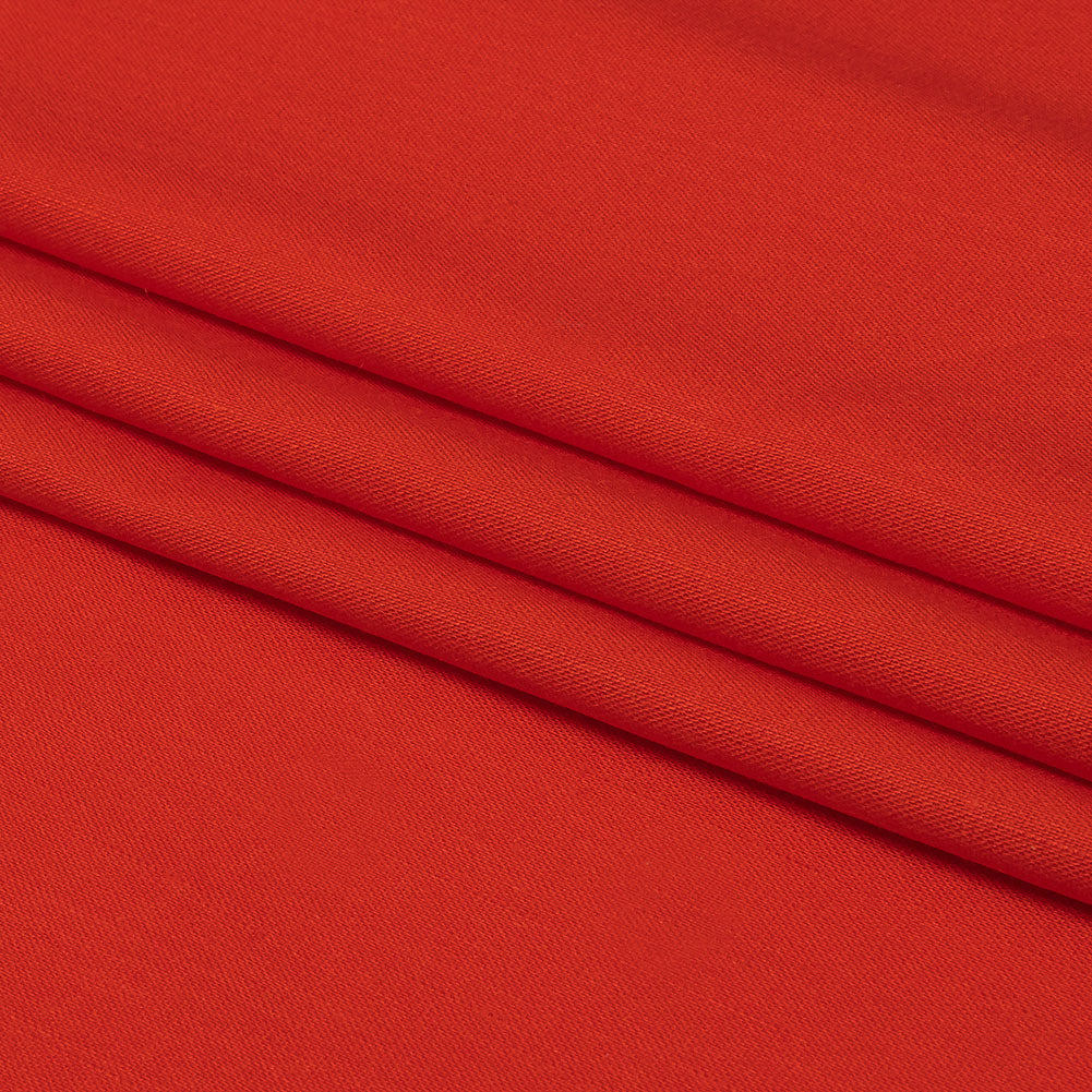 Stretch Linen Woven - Apple Red - Asturias Collection - Folded