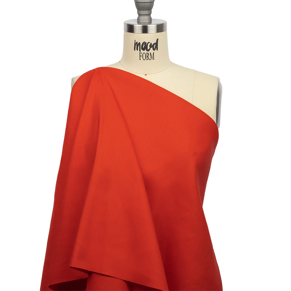 Stretch Linen Woven - Apple Red - Asturias Collection - Drape