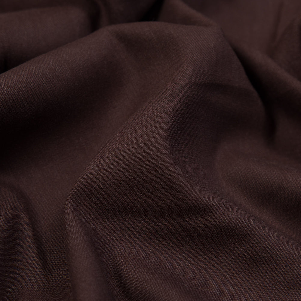 Stretch Linen Woven - Chocolate - Asturias Collection - Detail