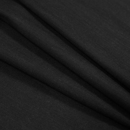 Stretch Linen Woven - Black - Asturias Collection
