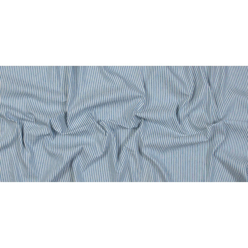 Stretch Linen Woven - Striped Blue - Asturias Collection - Full