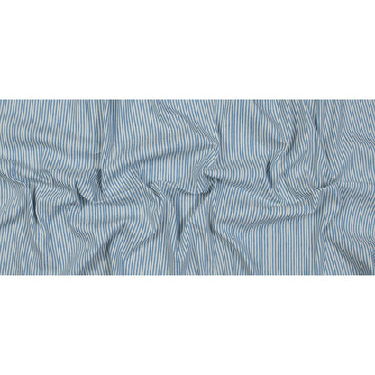Stretch Linen Woven - Striped Blue - Asturias Collection