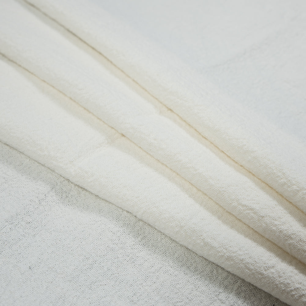 Linen Crepe - Ivory - Pisek Collection Folded