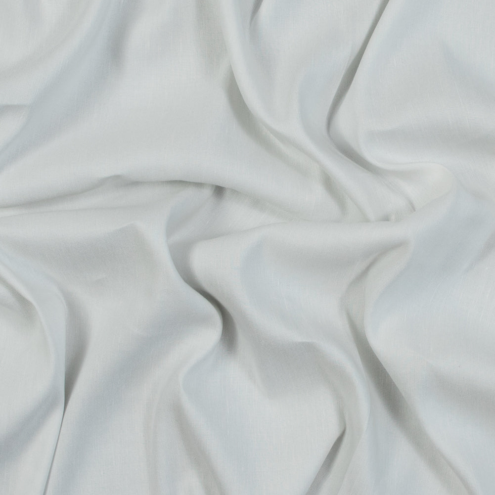 Stretch Linen Woven - Gleam Silver on Ivory - Asturias Collection