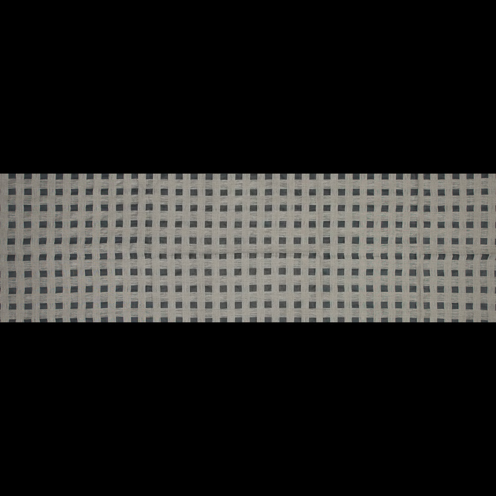 Checkered Linen Woven - Natural - Katia Collection Folded