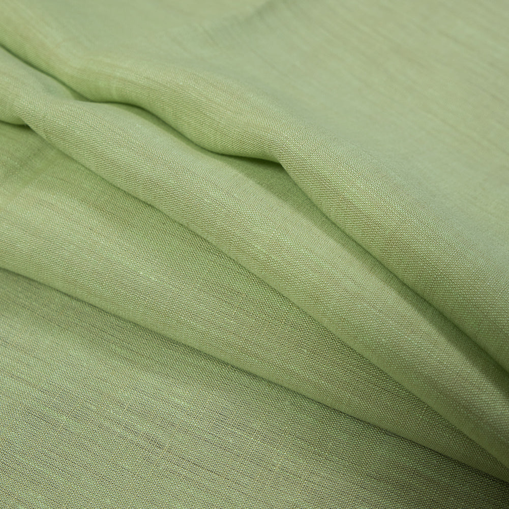 Two-Tone Linen Woven - Lime and Tan - Sanremo Collection Detail