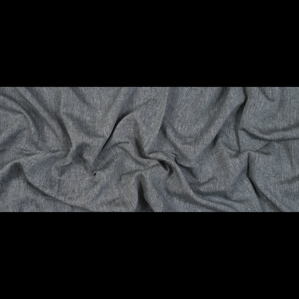 Two-Tone Linen Woven - Black and White - Sanremo Collection Folded