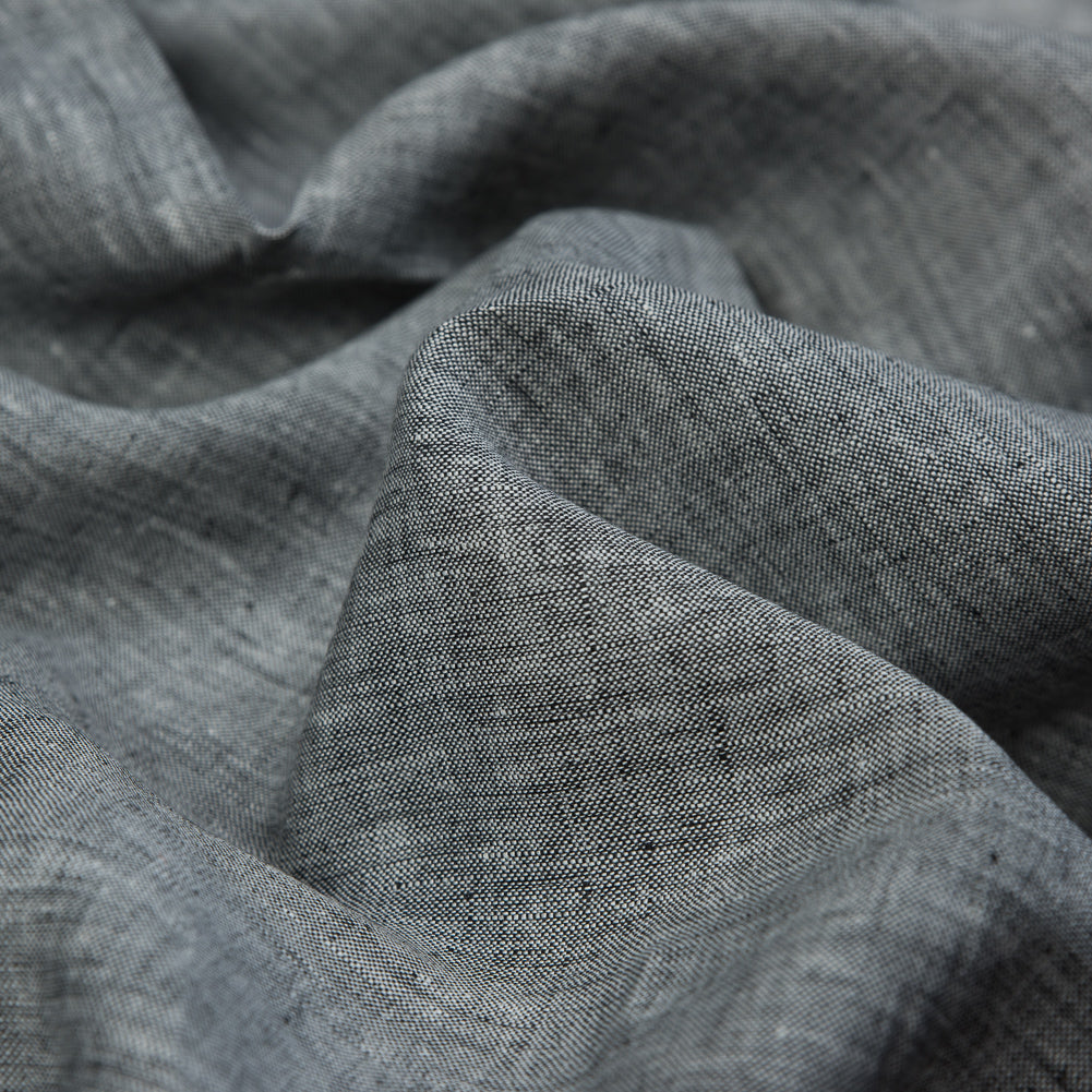 Two-Tone Linen Woven - Black and White - Sanremo Collection Full
