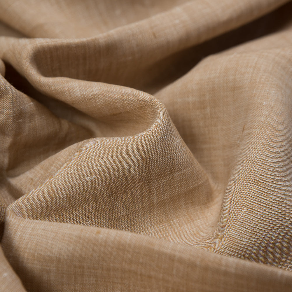 Two-Tone Linen Woven - Fall Leaf and White - Sanremo Collection Full