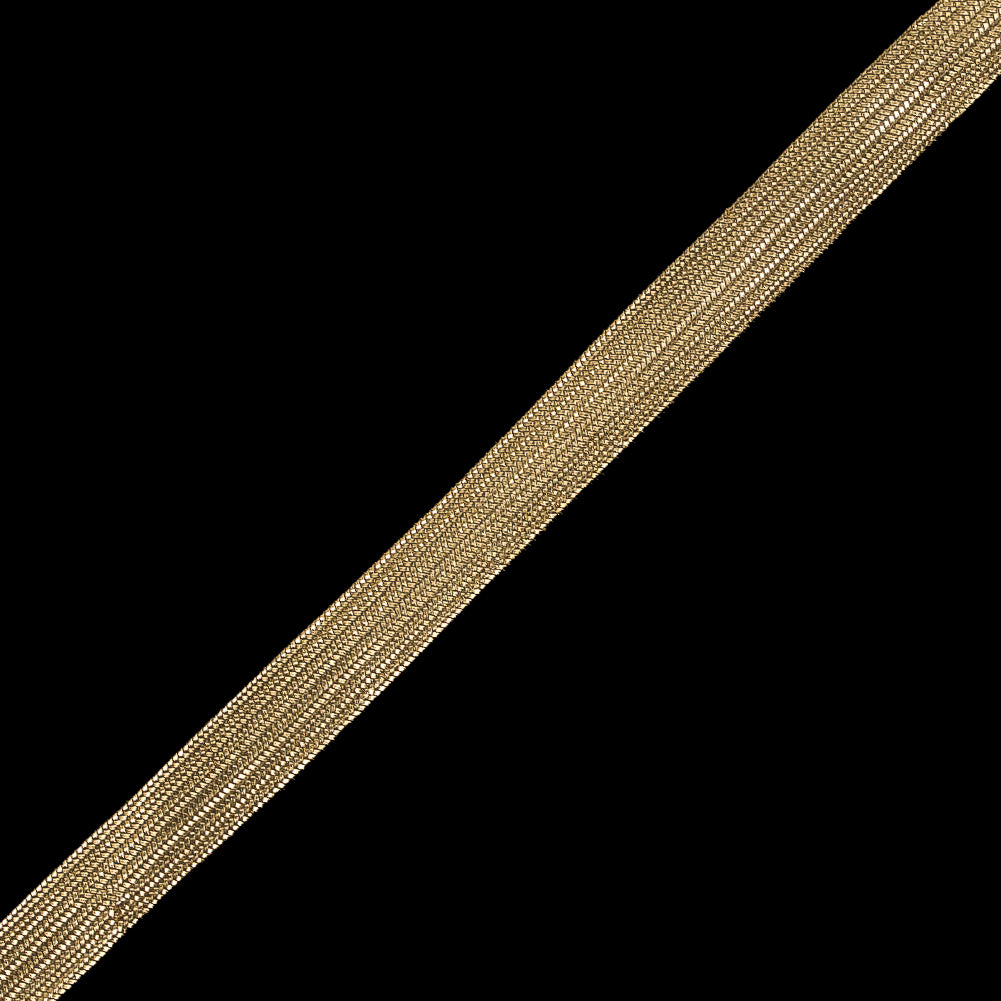 Gold Flat Metallic Braid - 0.5" Detail