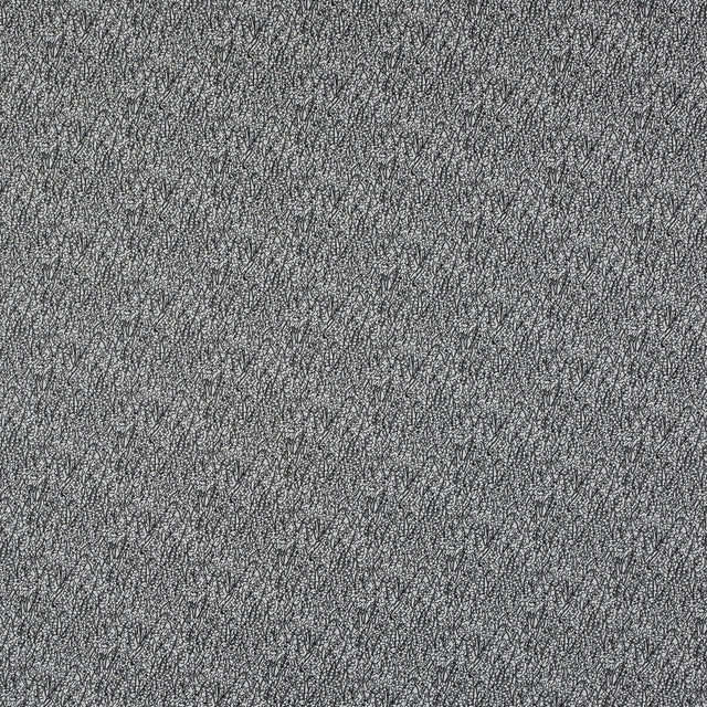 Black and White Minute Floral Polyester Lining