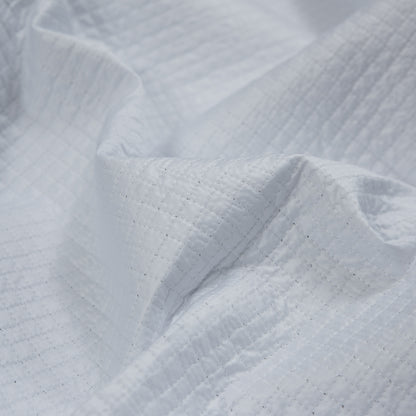 White Square Quilted Polyester Coating Detail