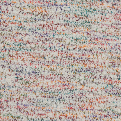 Multicolor and Ivory Crepe-Back Boucled Cotton Tweed Detail