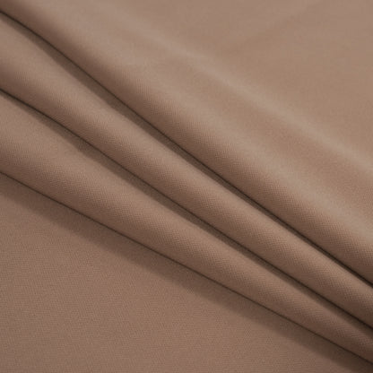 Italian Dark Beige Stretch Polyester Crepe Detail