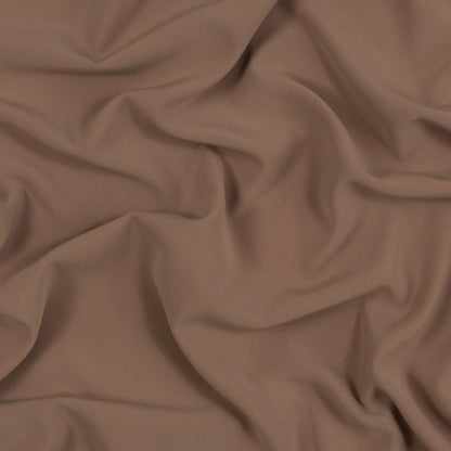 Italian Dark Beige Stretch Polyester Crepe