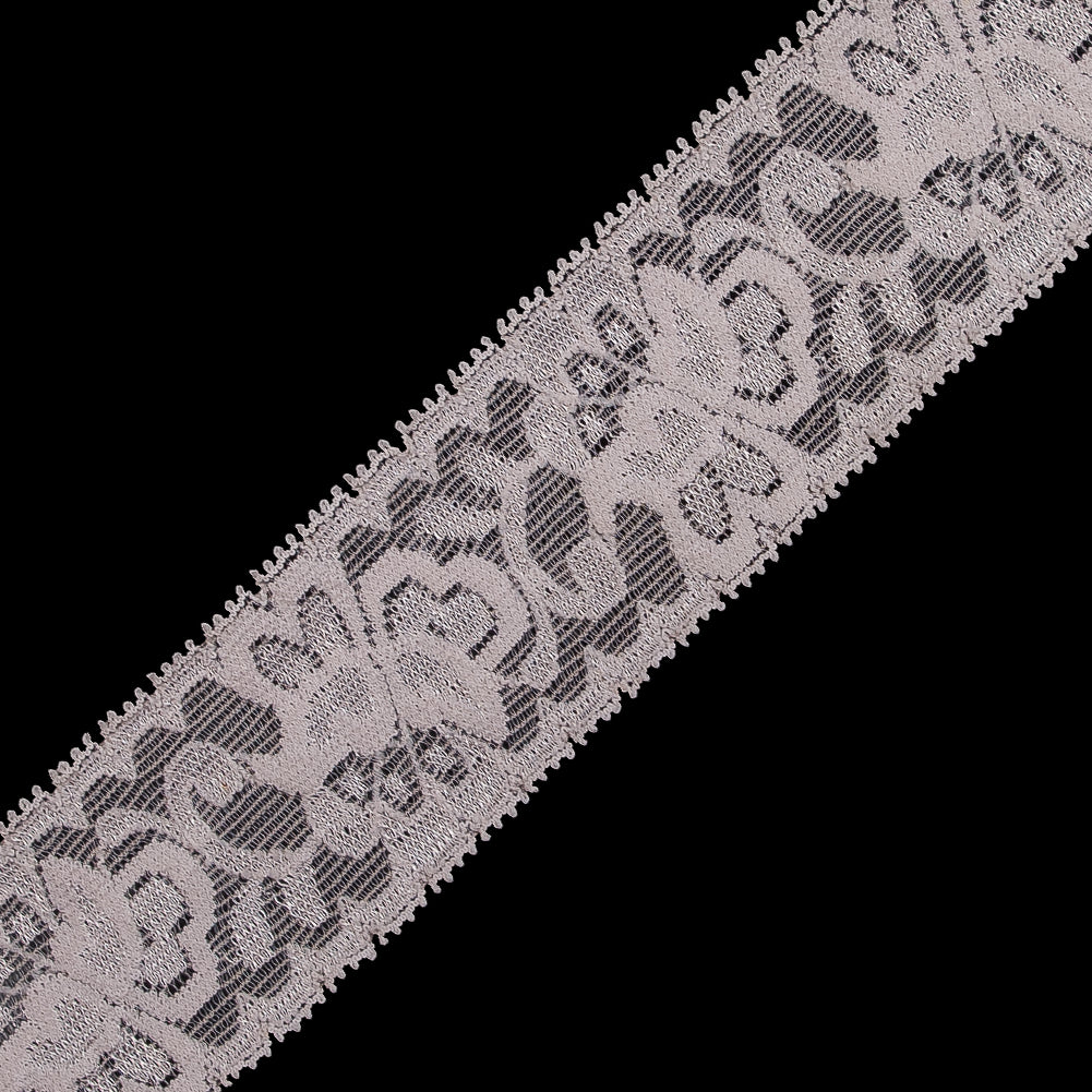 Peach Stretch Lace Trim - 2.625" Detail