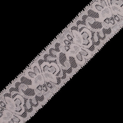Peach Stretch Lace Trim - 2.625" Detail