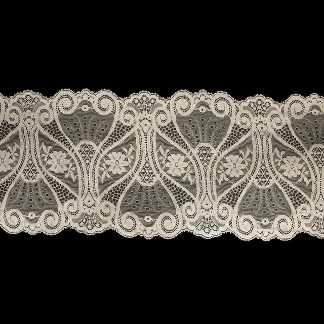 Beige Double Border Lace Trim - 7.25"