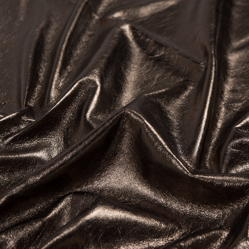 Large Metallic Antique Gold Foil Lamb Leather Detail