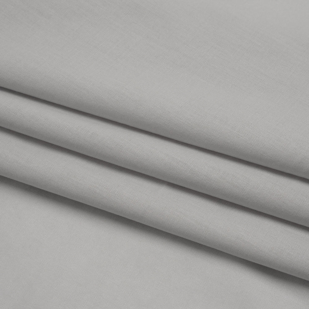 Mercerized Organic Egyptian Cotton Voile - Gray - Toulouse Collection - Folded
