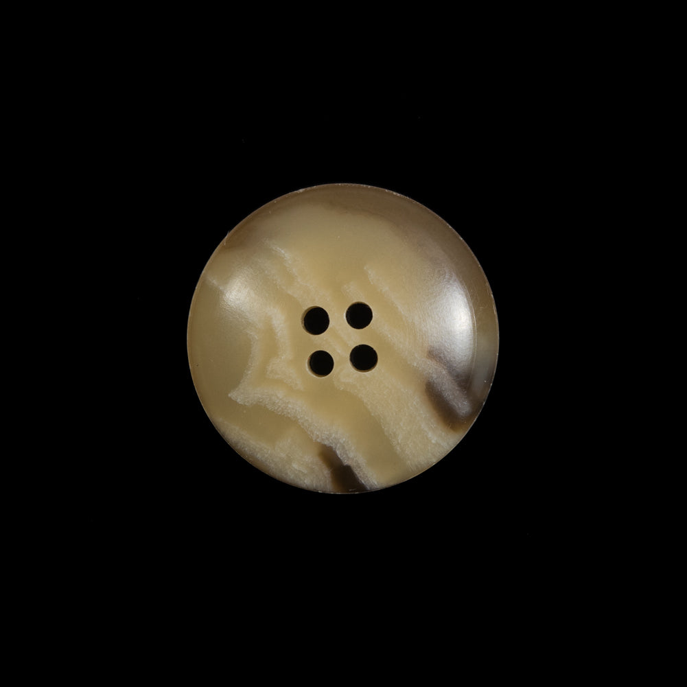 Tan Plastic 4-Hole Button - 35L/22mm Detail