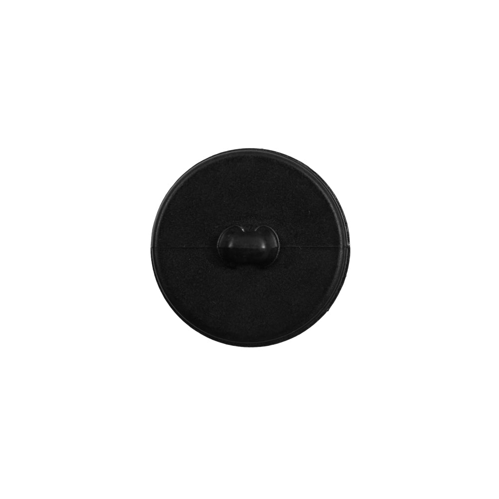 Black Plastic Button with Emblem - 24L/15mm Detail